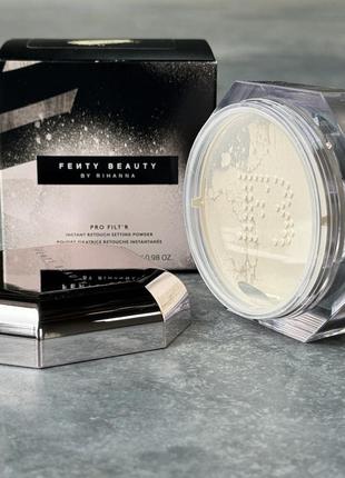 Пудра fenty beauty pro filt’r instant retouch setting powder, відтінок 02 butter 28 гр оригінал2 фото