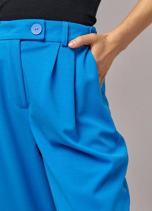 Штани жіночі з відворотом — синій колір, 36р (є розміри)4 фото