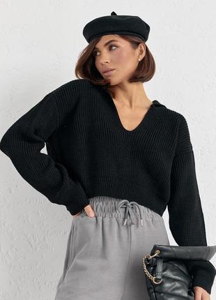 Теплі штани-кюлоти з високою талією — сірий колір, m (є розміри)6 фото