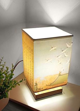 Декоративний світильник "танець журавлів" з led-лампою (тепле світло)