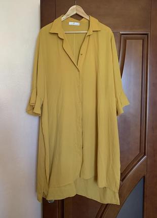 Платье-рубашка, новая, большой размер.