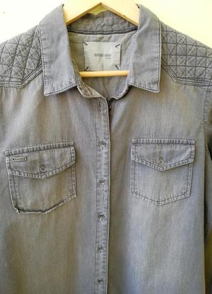 Коттоновая рубашка bonobo jeans с асиметричным низом4 фото