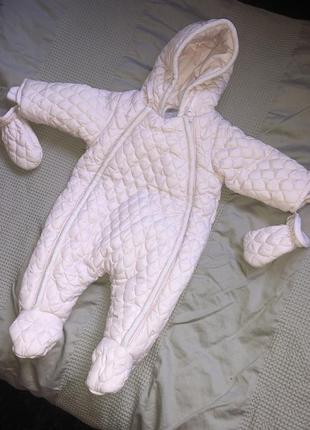 Комбінезон на виписку новонародженої дівчинки mamas papas костюм демісезонний теплий комбинезон новорождённой девочки выписку деми1 фото