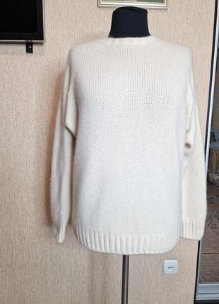 Шикарний безшовний двошаровий кашеміровий светр, джемпер люксового бренду aida barni, оригінал, модель унісекс
