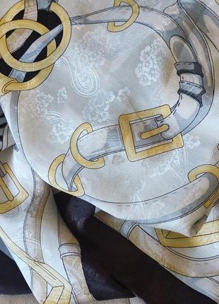 Шелковая винтажная и косынка  платок в стиле hermes шелковый роуль3 фото