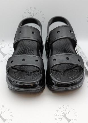 Крокс мега краш сандалі платформа чорні crocs mega crush sandal black7 фото