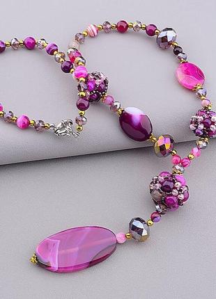 Буси агат, чеський кришталь 55 см.