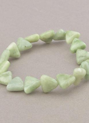 Оригинальный браслет с натуральным   жадеит 17 см.