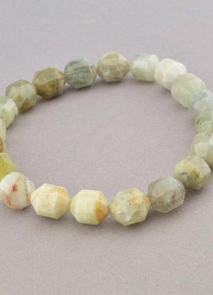 Оригинальный браслет с натуральным   лабрадор,яшма,кварц 19 см.