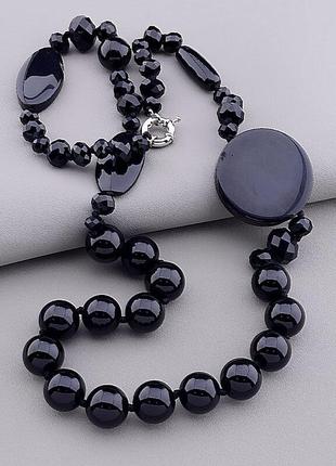 Бусы агат 80 см.