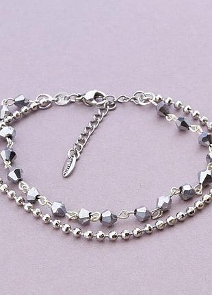Оригинальный браслет с натуральным   чешский хрусталь 17 см.