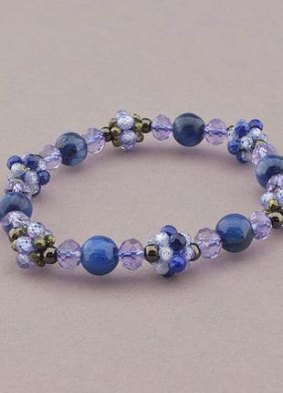 Оригинальный браслет с натуральным   самоцветы 18 см.