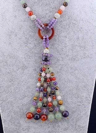 Бусы самоцветы 95 см. 2