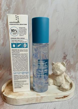 Зволожуюча сироватка-тонер lapalette beauty hydra blue petal serum toner 100ml.2 фото