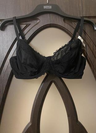 Шикарний, базовий, ажурний, бюстгальтер, в чорному, кольорі, від дорогого бренду: next lizzie🫶