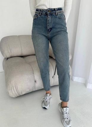 Жіночі джинси мом туреччина висока посадка гарно сідають по фігурі не тягнеться4 фото