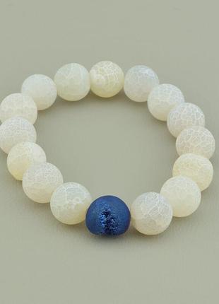 Оригинальный браслет с натуральным   агат 17 см.