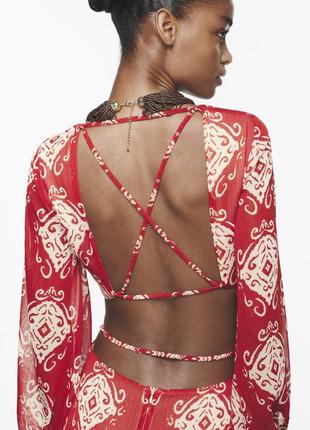 Платье женское zara xs сарафан стильный красивый красный оригинал