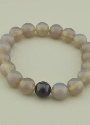 Оригинальный браслет с натуральным   агат 18 см.