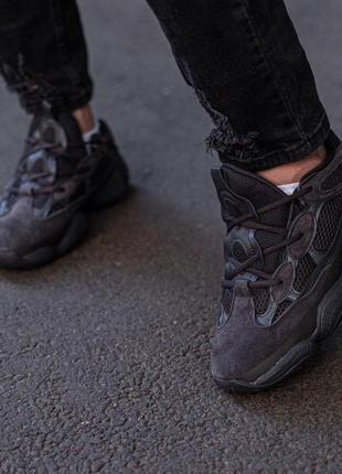 Мужские | женские кроссовки адидас изи - adidas yeezy 500 utility black6 фото