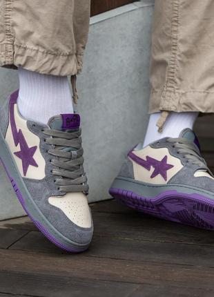 Чоловічі кросівки бейп - bape sk8 sta purple5 фото