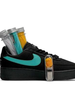 Кроссовки nike air force x tiffany black, женские кроссовки, найк