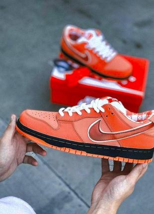 Кроссовки nike sb dunk low orange lobster, мужские кроссовки, найк данк лобстер7 фото