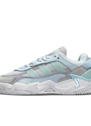 Кросівки adidas originals niteball ll turquoise white, жіночі кросівки, адідас