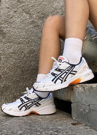 Кроссовки asics gel 1090 mid white midnight, женские кроссовки, мужские кроссовки, асикс8 фото