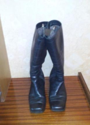 Сапоги, кожа, цигейка