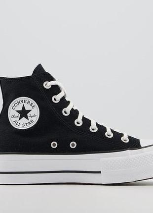 Женские кроссовки конверс - converse chuck taylor all star lift hi black