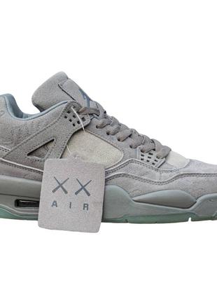 Кросівки nike air jordan retro 4 x kaws grey, чоловічі джордани, найк джордан