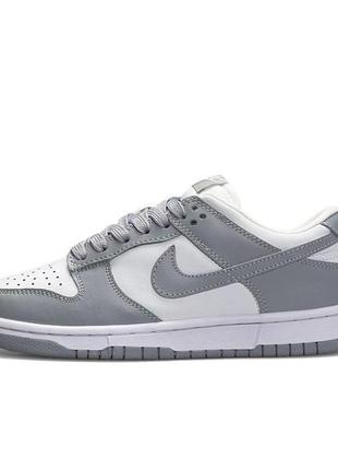 Кроссовки nike sb dunk white grey, женские кроссовки, найк данк