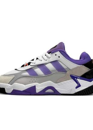 Кроссовки adidas originals niteball ll white grey purple, женские кроссовки, адидас