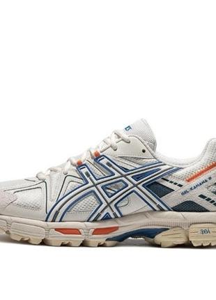 Кроссовки asics gel-kahana 8 white blue orange, мужские кроссовки, асикс