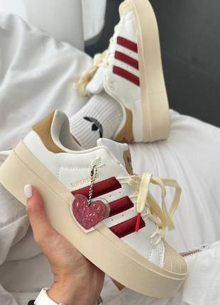 Кроссовки adidas superstar strawberry cream, женские кроссовки, адидас кампус