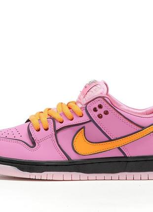 Кросівки nike sb dunk x powerpuff girls, жіночі кросівки, найк данк