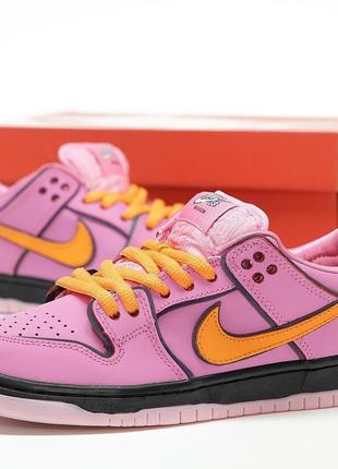 Кроссовки nike sb dunk x powerpuff girls, женские кроссовки, найк данк3 фото