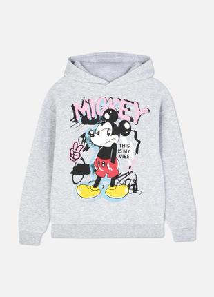 Теплый яркий серый спортивный костюм мики маус и друзья с капюшоном, mickey mouse and friends, disney, дисней1 фото