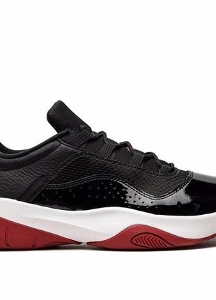 Кросівки nike air jordan 11 cmft low black red, чоловічі кросівки, найк джордан 11