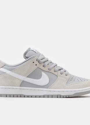 Кросівки nike sb dunk low grey suede, чоловічі кросівки, найк данк