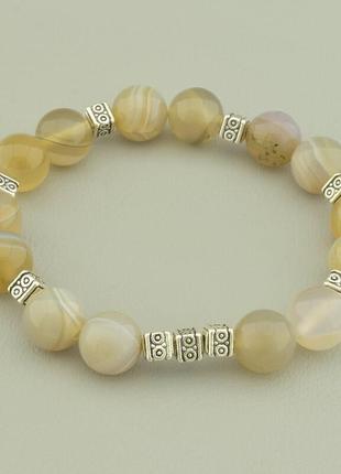 Оригинальный браслет с натуральным   агат 18 см.