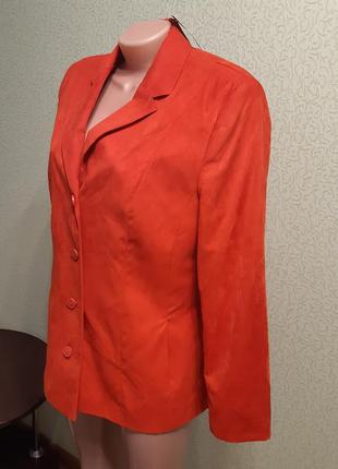 Женский пиджак терракотового цвета4 фото