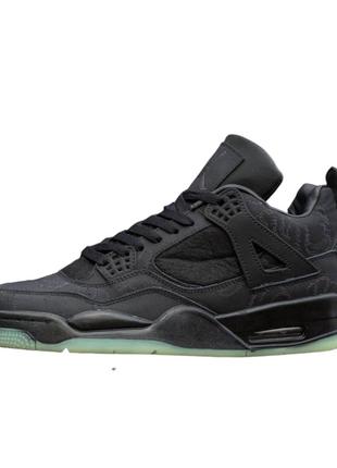 Кроссовки nike air jordan retro 4 x kaws black, мужские джорданы, найк джордан