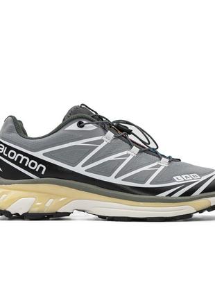 Кроссовки salomon xt-6 grey black, мужские кроссовки, саломон