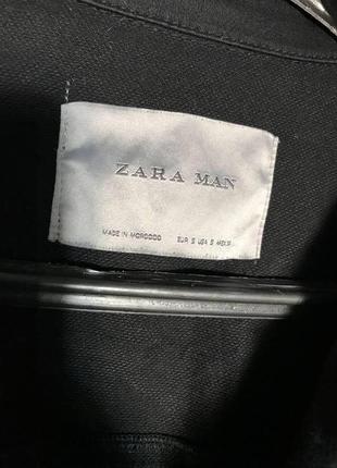 Чёрная джинсовая куртка деним zara man6 фото