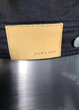 Чёрная джинсовая куртка деним zara man7 фото