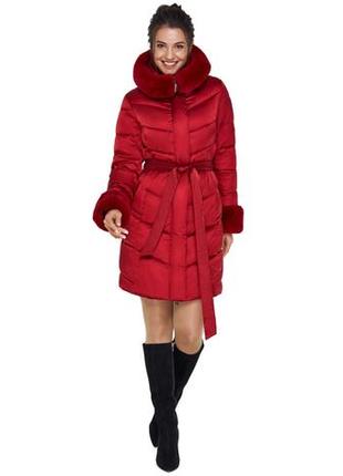 Элегантная рубиновая женская куртка модель 31068 (остался только 48(m))