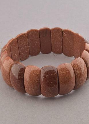 Оригинальный браслет с натуральным  золотой песок 20 см.