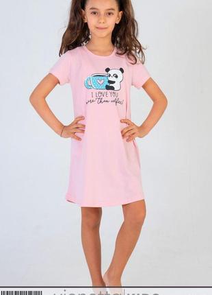 Сорочка нічна для дівчинки домашня сукня 11-16 років панда vienetta
